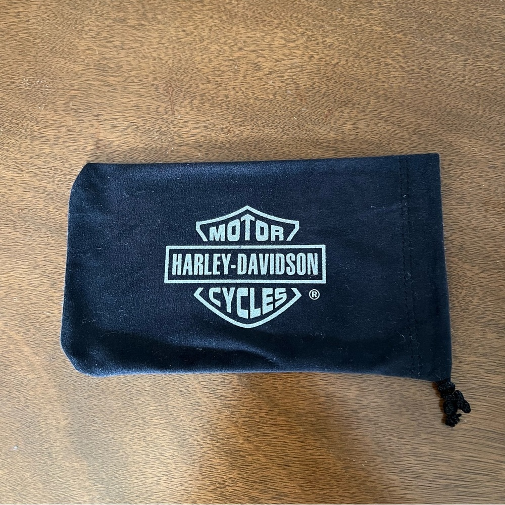 Harley Davidson Black Soft Microfiber Drawstring Pouch for Sunglasses Eyeglasses